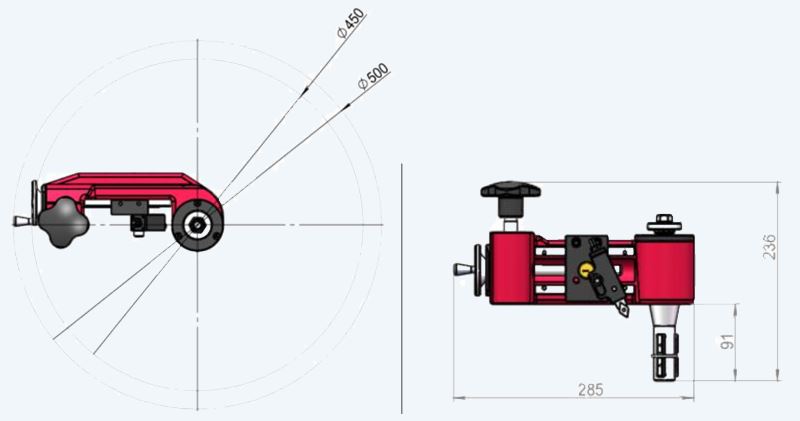 Peiriannau Wynebu fdg6000Portable Ar Gyfer Flanges Gyda Id-clampio